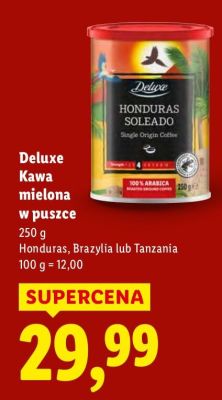 Kawa mielona w puszce 250 g Tanzania promocja w Lidl