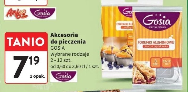 Foremki aluminiowe na muffiny i suflety Gosia promocja