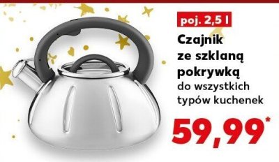 Czajnik ze szklaną pokrywką promocja w Kaufland