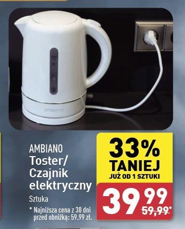 Czajnik elektryczny AMBIANO promocja w Aldi