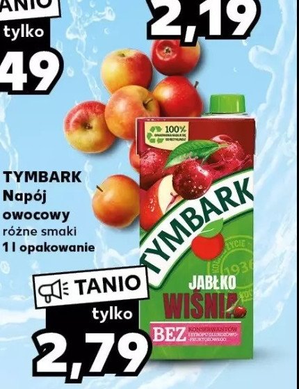 Napój jabłko-wiśnia Tymbark 1936 promocja