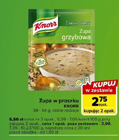 Zupa grzybowa Knorr promocja