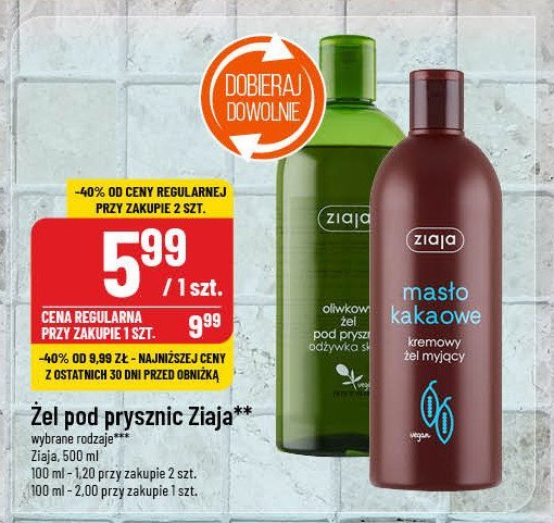 Mydło pod prysznic Ziaja oliwkowa promocja