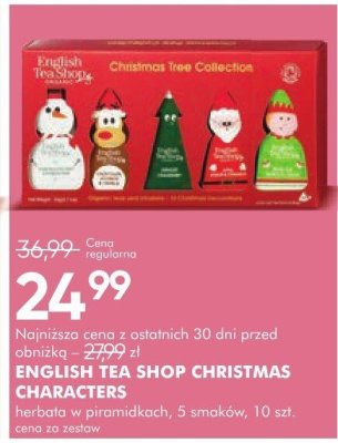 Herbata w piramidkach ENGLISH TEA SHOP CHRISTMAS CHARACTERS, 5 smaków, 10 szt. promocja w Super-Pharm