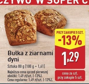 Bułka z ziarnem dyni promocja