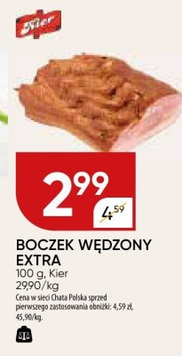 Boczek wędzony extra Kier promocja w Chata Polska