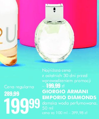 Woda perfumowana GIORGIO ARMANI EMPORIO DIAMONDS promocja