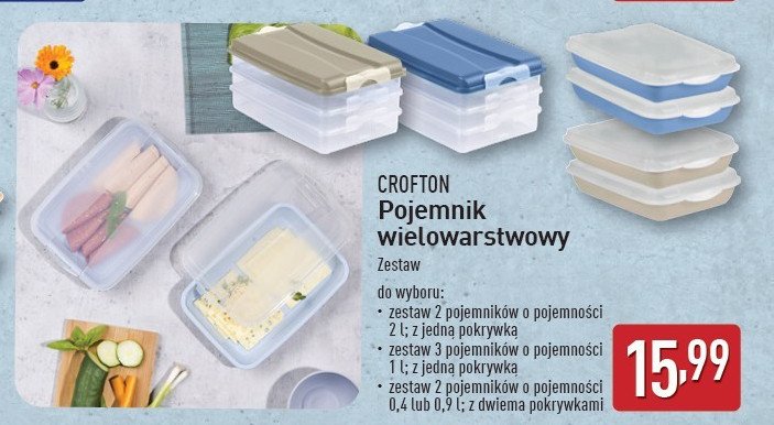 Pojemnik 900 ml Crofton promocja w Aldi