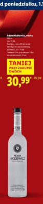Wódka Adam Mickiewicz promocja w Lidl