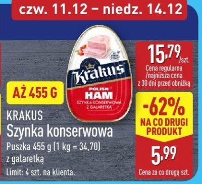 Szynka konserwowa z galaretką promocja w Aldi