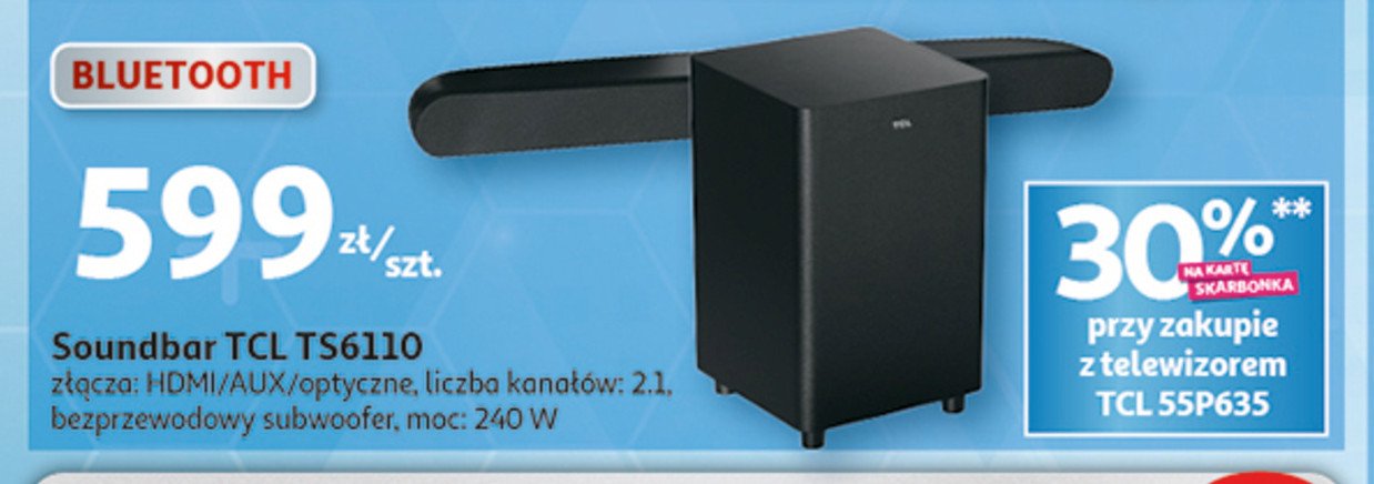 Soundbar ts6110 Tcl promocja