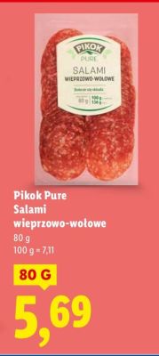 Salami wieprzowo-wołowe 80g promocja w Lidl