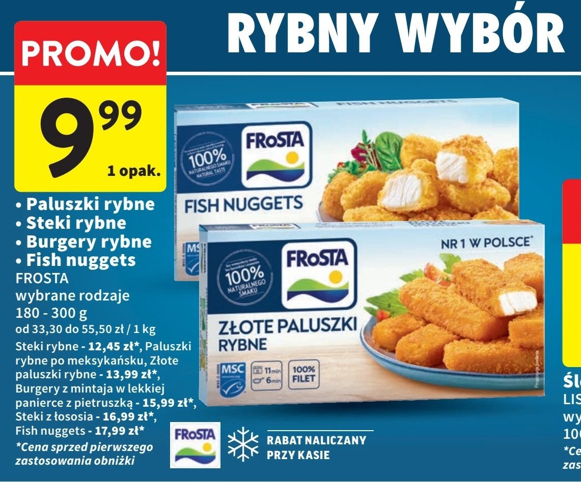 Burgery rybne z mintaja Frosta promocja