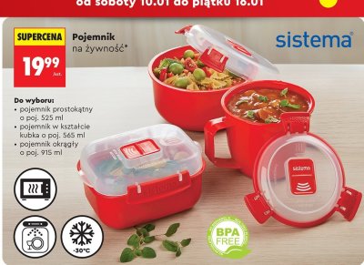 Pojemnik na żywność Sistema okrągły promocja w Biedronka