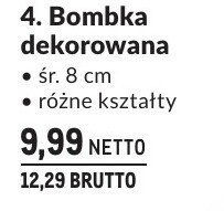 Bombka dekorowana dekoracja świąteczna śr. 8 cm różne kształty promocja w Makro