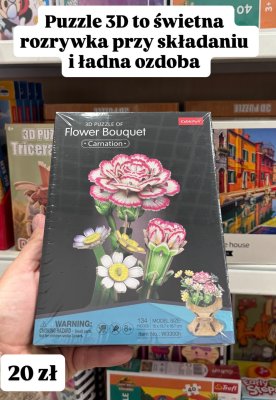 Puzzle 3D bukiet kwiatów promocja w Pepco