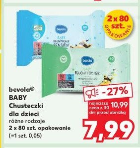 Chusteczki nawilżające dla dzieci sensitive Bevola baby promocja w Kaufland