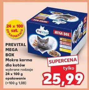 Karma dla kota cielęcina + królik + wołowina Prevital promocja