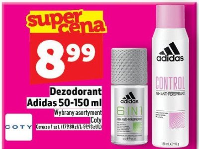 Dezodorant Adidas 50-150 ml promocja w TOPAZ