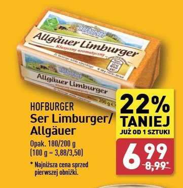 Ser allgauer limburger 20% Hofburger promocja