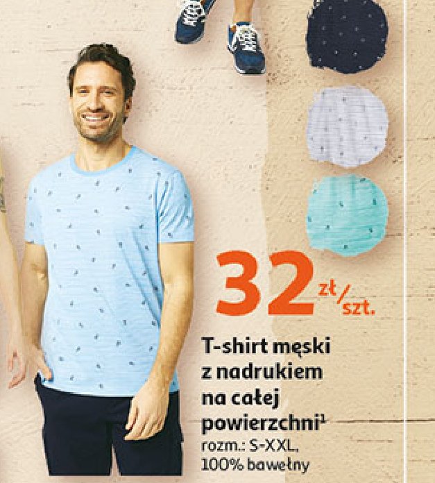 T-shirt męski z nadrukiem s-xxl Auchan inextenso promocja