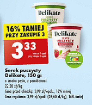 Serek puszysty z pomidorami Delikate promocja