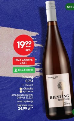 Wino Riesling Weißer Edelstein półsłodkie promocja w Żabka