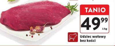 Udziec wołowy bez kości promocja w Intermarche