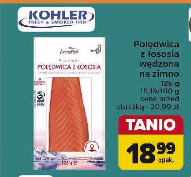 Polędwica z łososia wędzona Arctic fish promocja