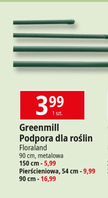 Podpora do roślin 150 cm GREENMILL promocja w Leclerc