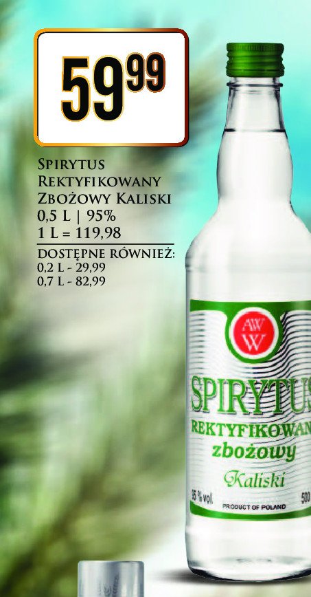 Spirytus SPIRYTUS KALISKI promocja