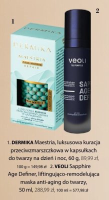 Kuracja Dermika Maestria przeciwzmarszczkowa w kapsułkach do twarzy na dzień i noc promocja w Hebe