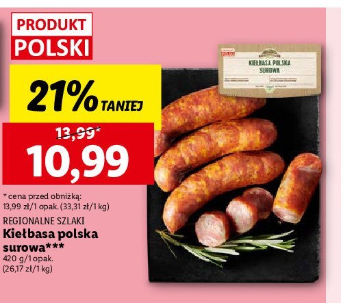 Kiełbasa polska surowa REGIONALNE SZLAKI promocja