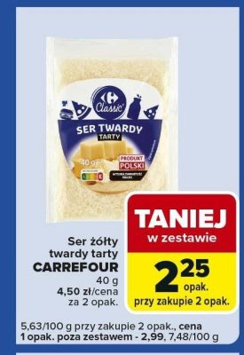 Ser twardy tarty Ser żółty twardy tarty CARREFOUR promocja w Carrefour Express