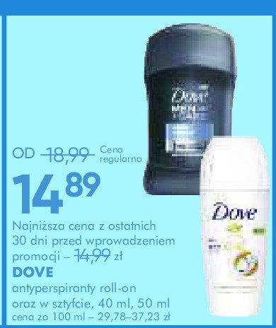 Dezodorant clean comfort Dove men+care promocja w Super-Pharm