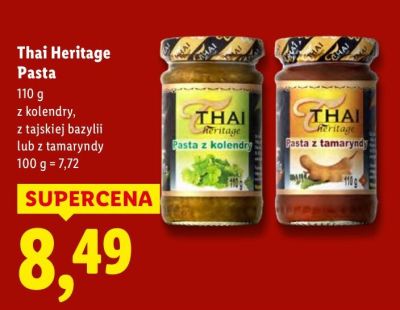 Thai Heritage Pasta 110 g z kolendrą, z tajskiej bazylii lub z tamaryndy promocja w Lidl