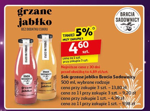 Sok grzane jabłko z żurawiną i kardamonem Bracia sadownicy promocja