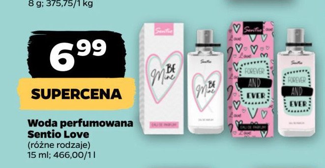 Woda perfumowana Sentio forever and ever promocja w Netto