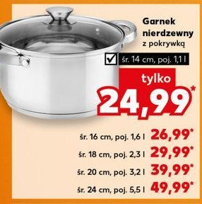 Garnek nierdzewny 14 cm promocja