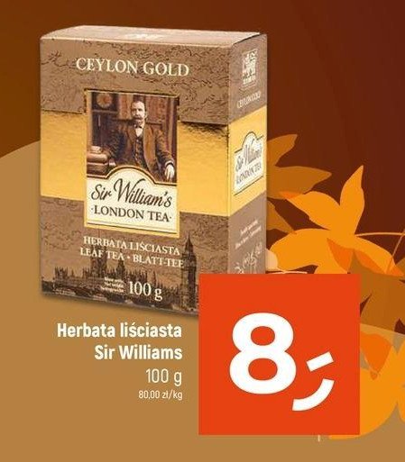 Herbata ceylon gold Sir william's tea promocja