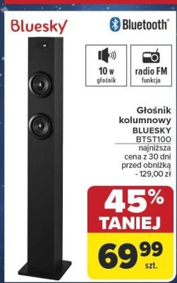 Głośnik kolumnowy BLUESKY BTST100 promocja w Carrefour