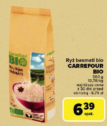 Ryż basmati Carrefour bio promocja w Carrefour