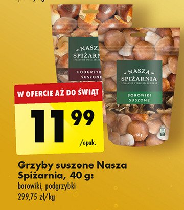 Borowiki suszone Nasza spiżarnia promocja w Biedronka