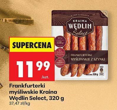 Frankfurterki myśliwskie Kraina Wędlin Select promocja w Biedronka