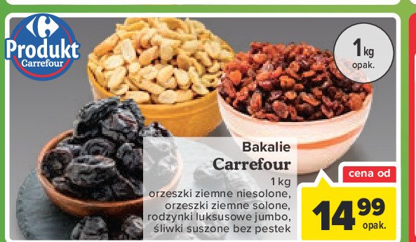 Rodzynki jumbo Carrefour promocja w Dino