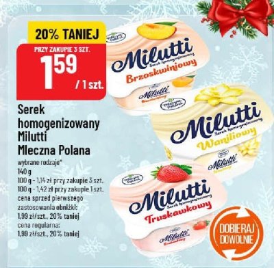 Serek homogenizowany Milutti Mleczna Polana promocja w POLOmarket