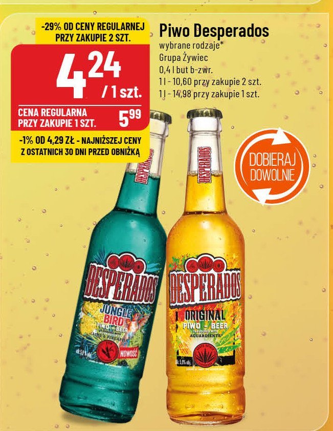 Piwo Desperados jungle bird promocja