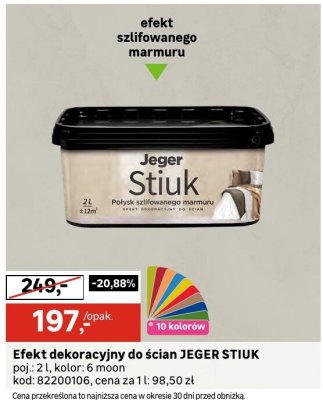 Efekt szlifowanego marmuru JEGER STIUK promocja w Leroy Merlin