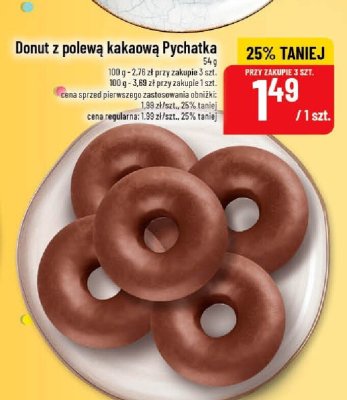 Donut z polewą kakaową Pychałka promocja w POLOmarket
