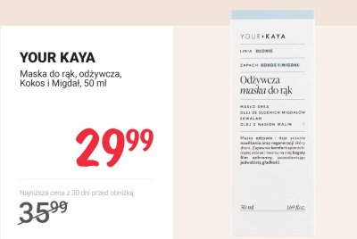 Maska do rąk odżywcza Kokos i Migdał promocja w Rossmann